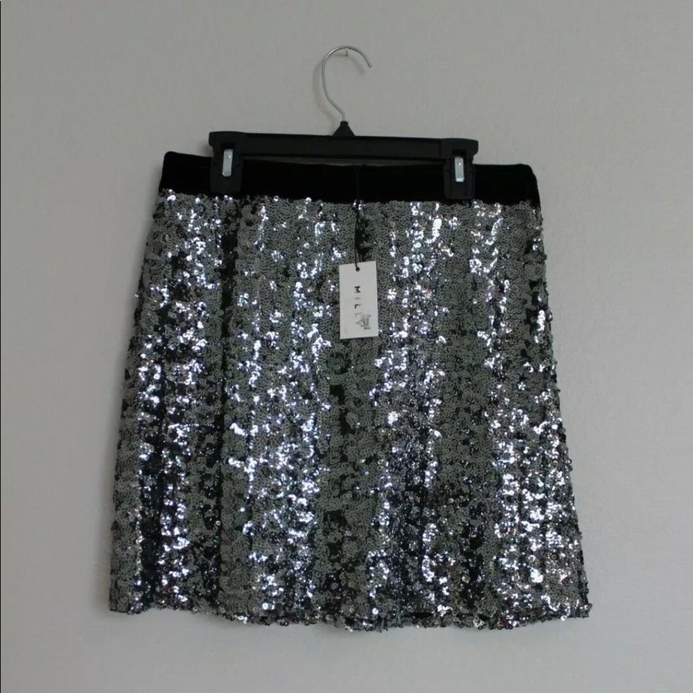 MILLY Sequined Modern Mini Skirt Size 6